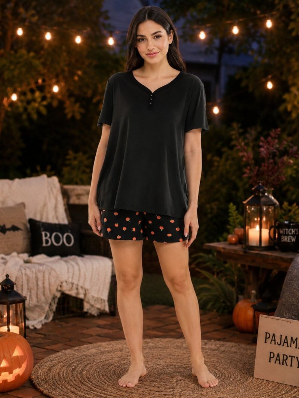Jaclyn Women’s Halloween Set 3 Piece PJ